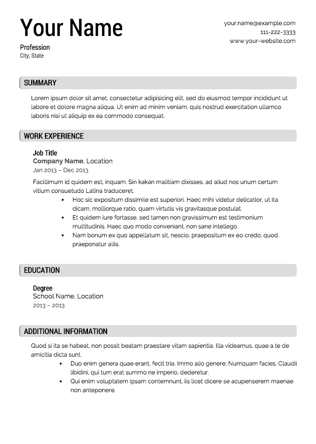 How do I write a resume?